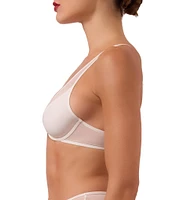 Wolford Sheer Mesh Front-Closure Plunge Racerback Bra