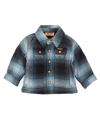 Wrangler® Baby Boys Newborn-24 Months Long-Sleeve Plaid Shacket