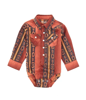 Wrangler® Baby Boys Newborn-24 Months Long-Sleeve Printed Woven Shirt