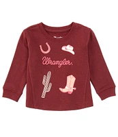 Wrangler® Baby Girls 12-24 Months Long Sleeve Wrangler Sweatshirt