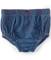 Wrangler® Baby Girls 3-24 Months Denim Diaper Cover