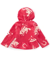 Wrangler® Baby Girls Newborn-24 Months Long-Sleeve Western-Inspired-Printed Hooded Jacket