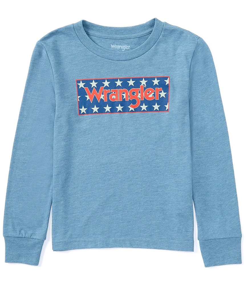 Wrangler® Big Boys 8-20 Long Sleeve Box Logo T-Shirt