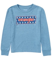 Wrangler® Big Boys 8-20 Long Sleeve Box Logo T-Shirt