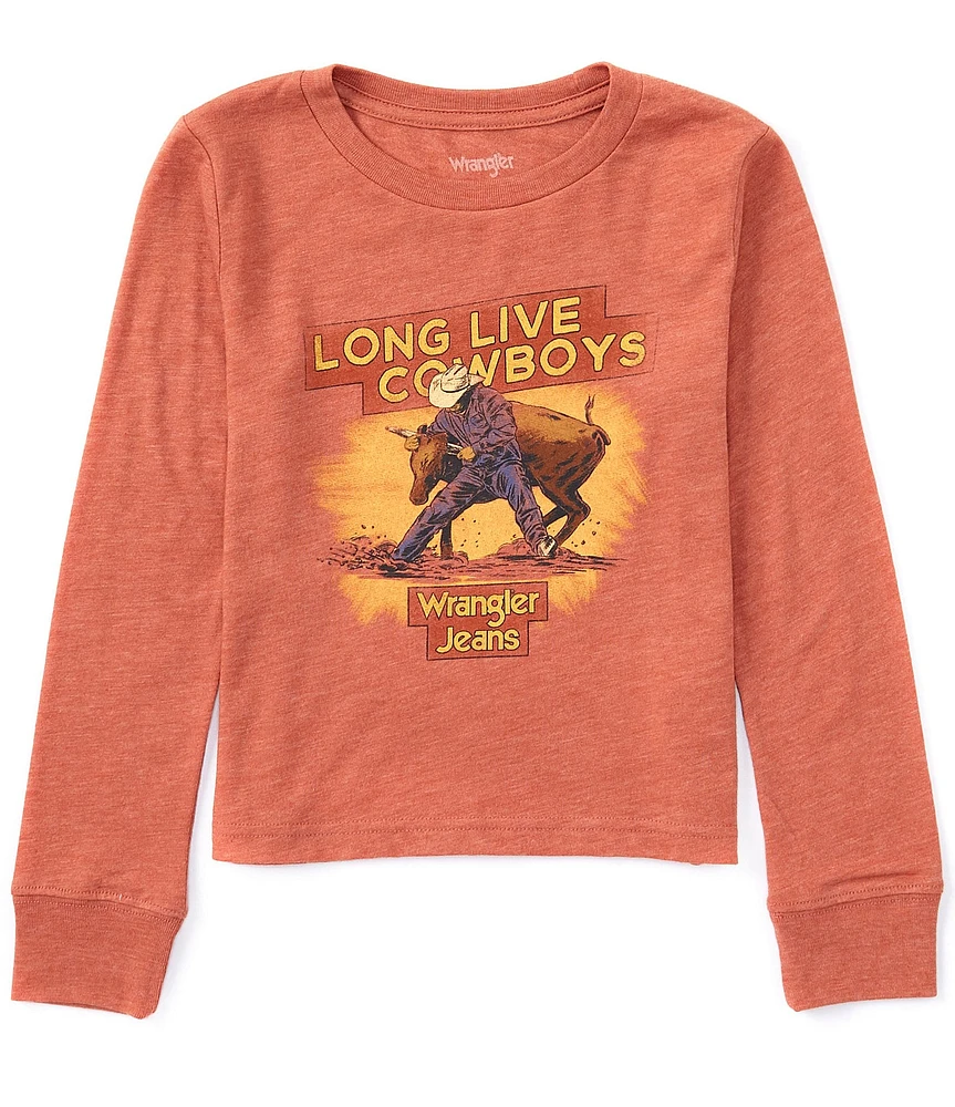 Wrangler® Big Boys 8-20 Long Sleeve Long Live Cowboys Graphic T-Shirt