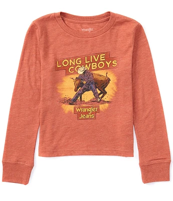 Wrangler® Big Boys 8-20 Long Sleeve Long Live Cowboys Graphic T-Shirt