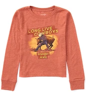 Wrangler® Big Boys 8-20 Long Sleeve Long Live Cowboys Graphic T-Shirt