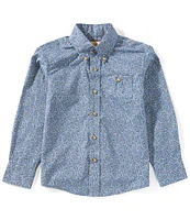 Wrangler® Big Boys 8-20 Long-Sleeve Paisley-Printed Woven Shirt