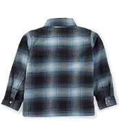 Wrangler® Big Boys 8-20 Long Sleeve Plaid Flannel Shirt Jacket