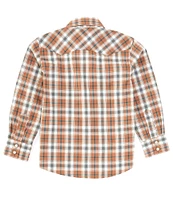 Wrangler® Big Boys 8-20 Long Sleeve Retro® Plaid Woven Shirt