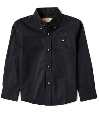 Wrangler® Big Boys 8-20 Long-Sleeve Woven Button Down Shirt