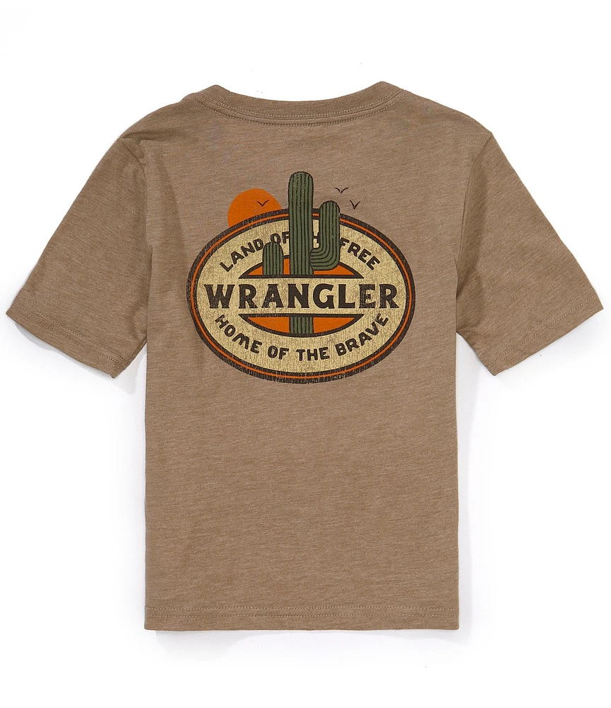 Wrangler® Big Boys 8-20 Short Sleeve Cactus Graphic T-Shirt