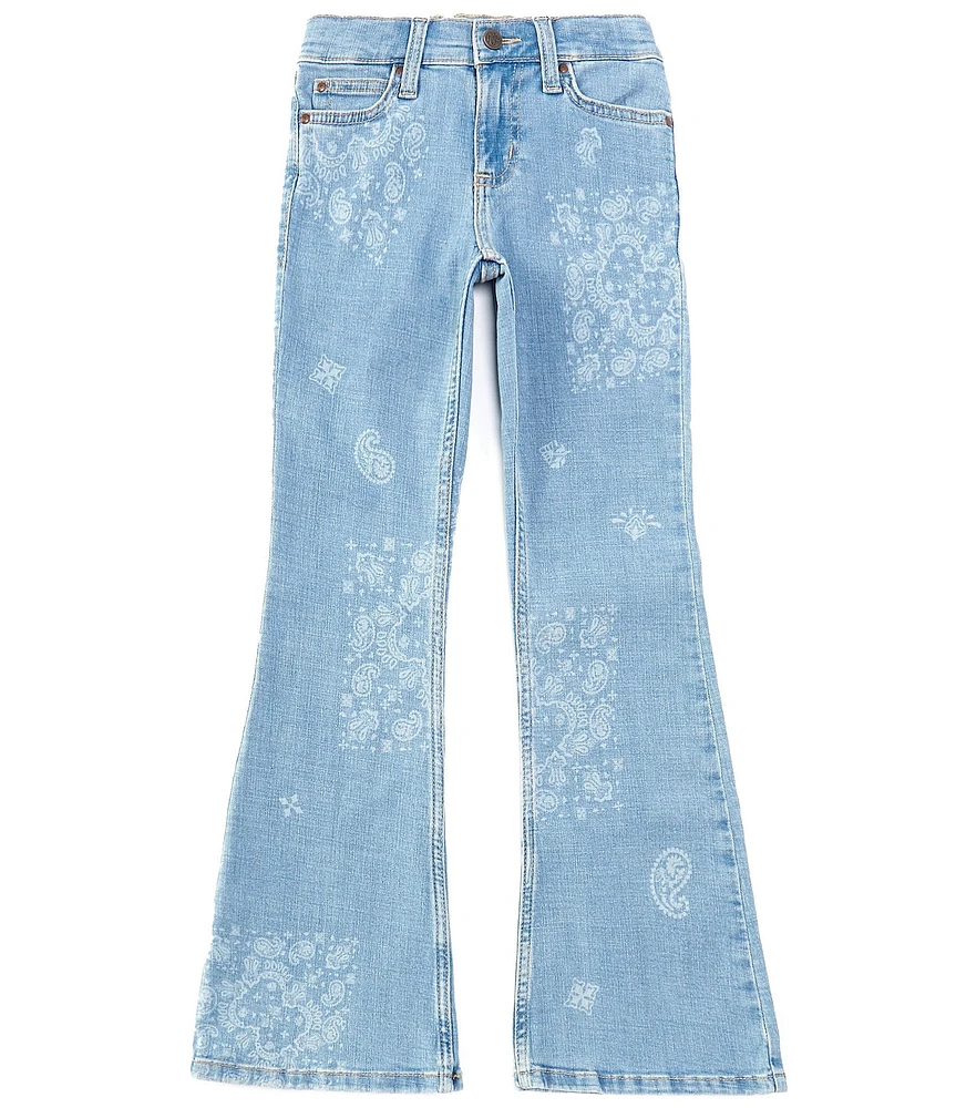 Wrangler® Big Girls 7-16 Printed Flare-Leg Denim Jeans