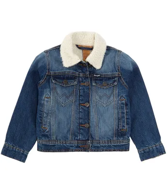 Wrangler® Big Girls 7-16 Sherpa Denim Jacket