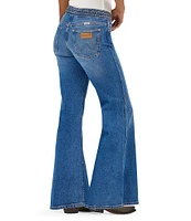 Wrangler Braided Waist Mid Rise Flare Leg Jeans