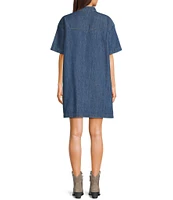 Wrangler® Carolina Short Sleeve Denim Shirt Dress