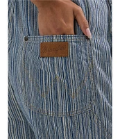 Wrangler Denim Pinstripe Straight Leg Bib Overalls