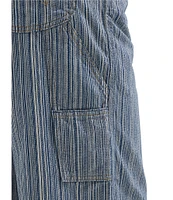 Wrangler Denim Pinstripe Straight Leg Bib Overalls