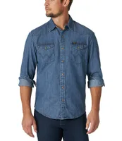 Wrangler® Regular Fit Western Denim Shirt