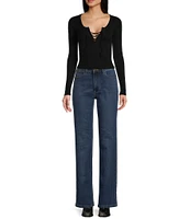 Wrangler® High Rise Straight Leg Jeans