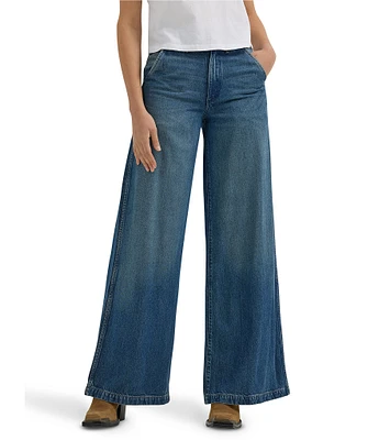 Wrangler High Rise Wide Leg Trouser Jeans