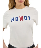 Wrangler Howdy Graphic Print Crew Neck Short Sleeve Tee