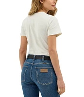Wrangler Howdy Graphic Print Crew Neck Short Sleeve Tee
