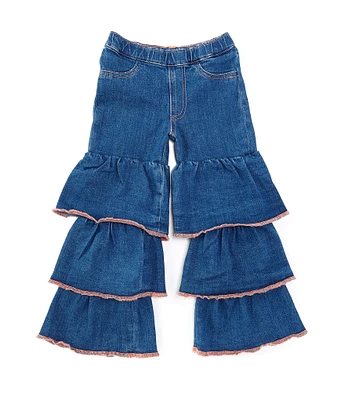 Wrangler® Little Girls 2T-4T Ruffle-Tier Flare-Leg Jeans