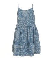 Wrangler® Little Girls 2T-4T Sleeveless Tiered Denim Dress