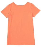 Wrangler® Little Girls 4-7 Short Sleeve Tulip Hem T-Shirt