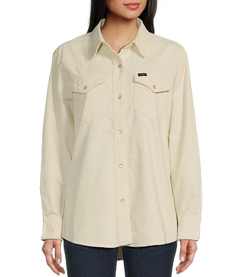 Wrangler® Long Sleeve Boyfriend Corduroy Shirt