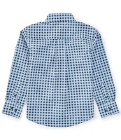 Wrangler® Big Boys 8-20 Long-Sleeve Classic Fit Checked Woven Shirt