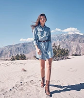 Wrangler® Long Sleeve Denim Shirt Dress