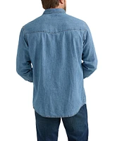 Wrangler® Long Sleeve Denim Western Shirt