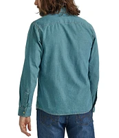 Wrangler® Long Sleeve Iconic Cowboy Washed Denim Shirt