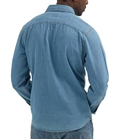 Wrangler® Long Sleeve Iconic Cowboy Washed Denim Shirt