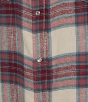 Wrangler® Long Sleeve Plaid Flannel Western Shirt