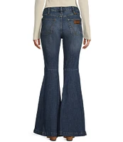 Wrangler® Mid Rise Trumpet Flare Stripe Print Western Jeans