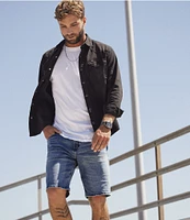 Wrangler® Regular-Fit Mid-Rise 10.75#double; Inseam Denim Shorts