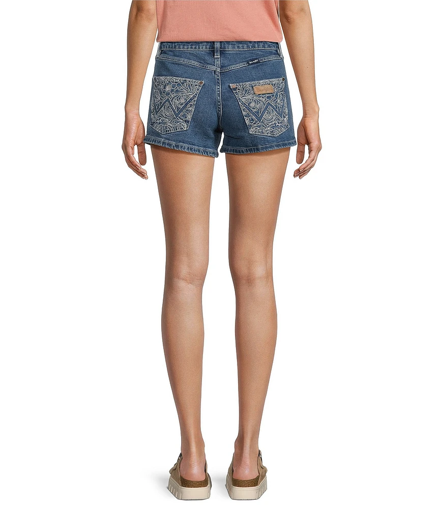 Wrangler® Retro® Mae Mid Rise Denim Shorts