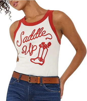 Wrangler Ringer #double;Saddle Up#double; Sleeveless Tank