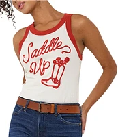 Wrangler Ringer #double;Saddle Up#double; Sleeveless Tank
