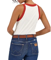 Wrangler Ringer #double;Saddle Up#double; Sleeveless Tank