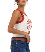 Wrangler Ringer #double;Saddle Up#double; Sleeveless Tank