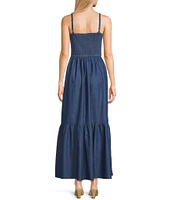 Wrangler® Smocked Sleeveless Maxi Dress