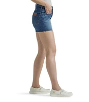 Wrangler® Western Mid Rise Frayed Hem Shorts