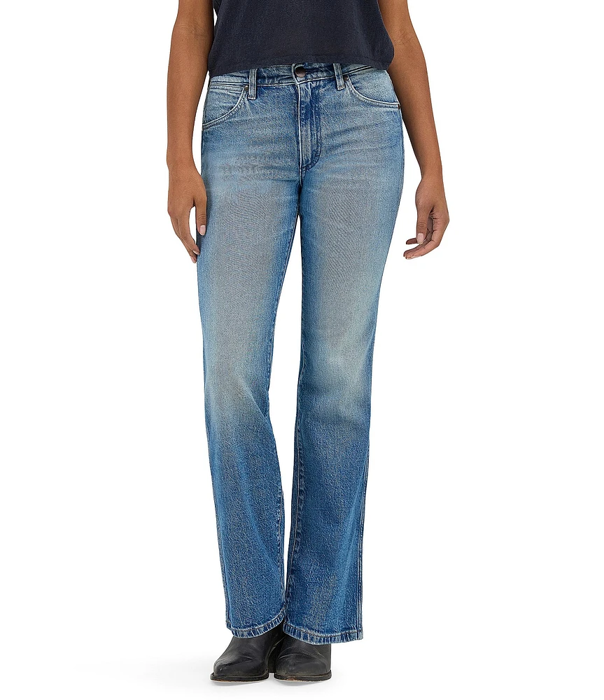 Wrangler Wrancher Mid Rise Shadow Pocket Boot Leg Jeans