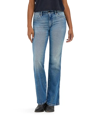 Wrangler Wrancher Mid Rise Shadow Pocket Boot Leg Jeans