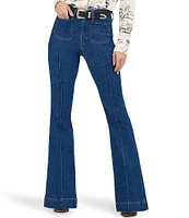 Wrangler® x Lainey Wilson Bare Back Pintucked Flare-Leg Jeans