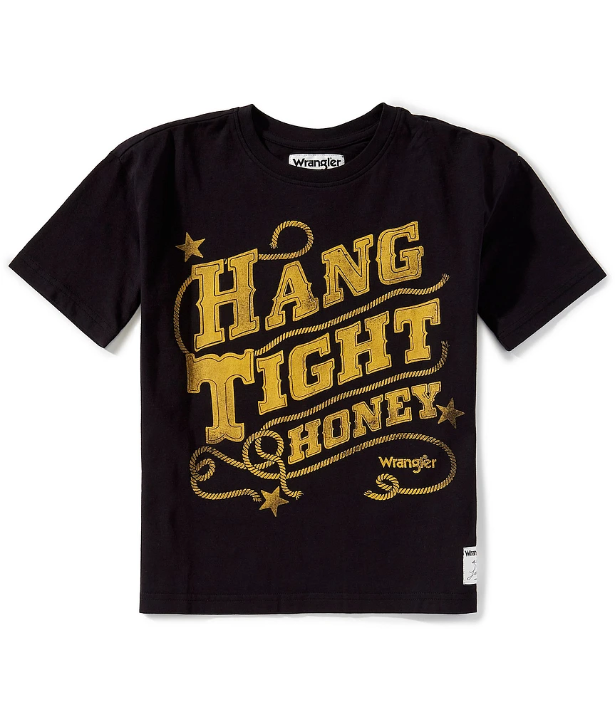 Wrangler® x Lainey Wilson Big Girls 7-16 Hang Tight Honey Graphic T-Shirt
